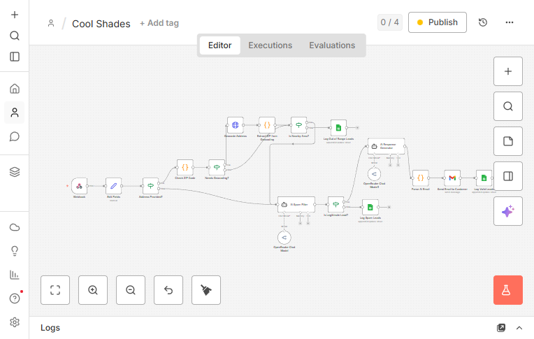 AI-powered lead processing workflow for window shades company